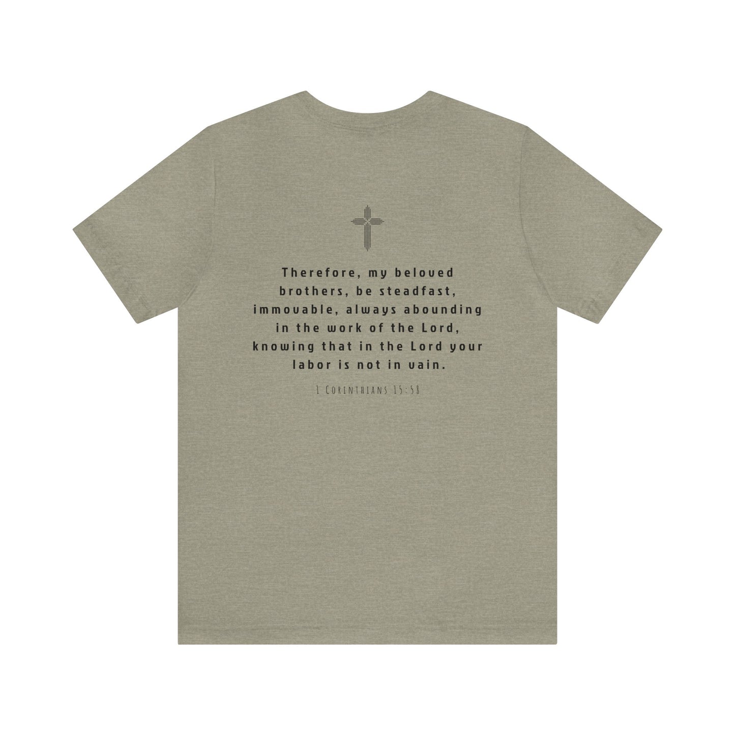 STEADFAST Tee Dark - 1 Corinthians 15:58