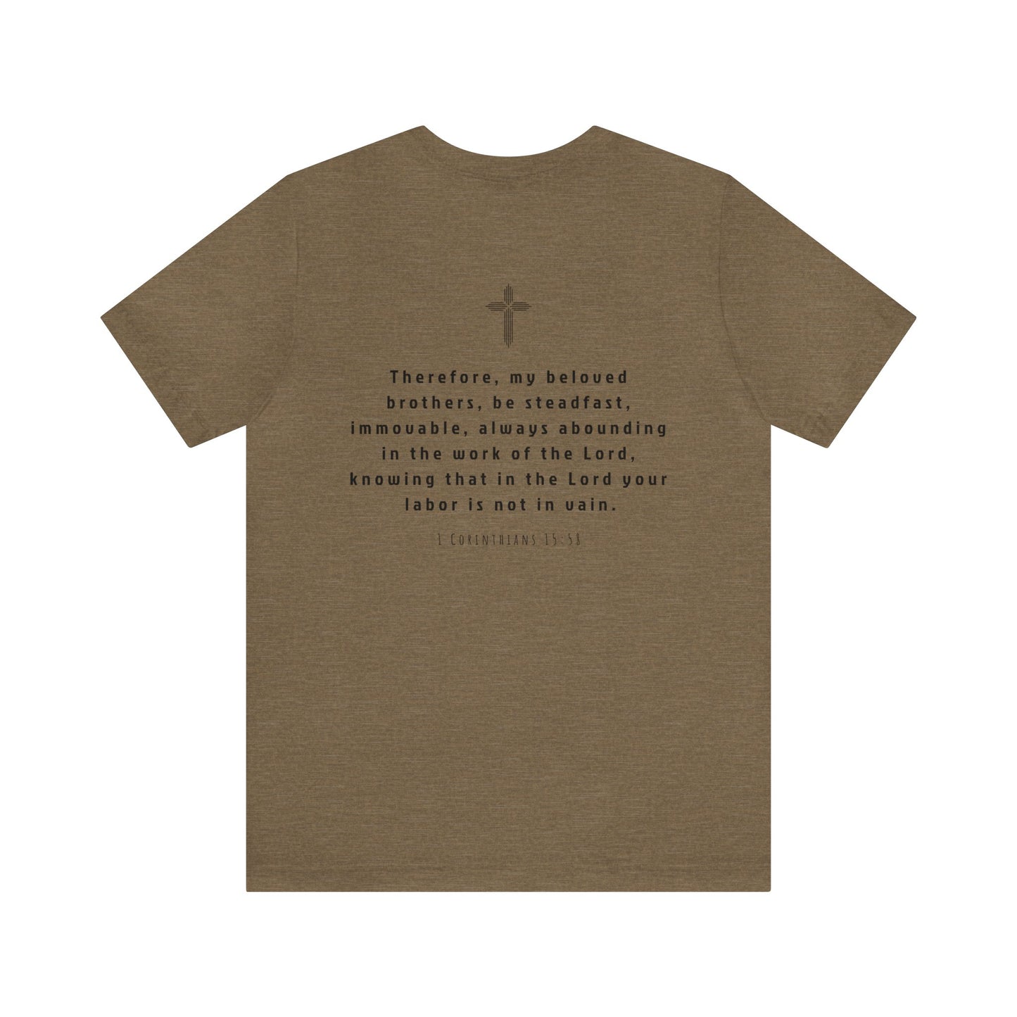 STEADFAST Tee Dark - 1 Corinthians 15:58